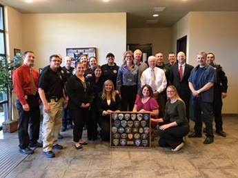North Bay presents AED Maria Sandoval with Patch Board